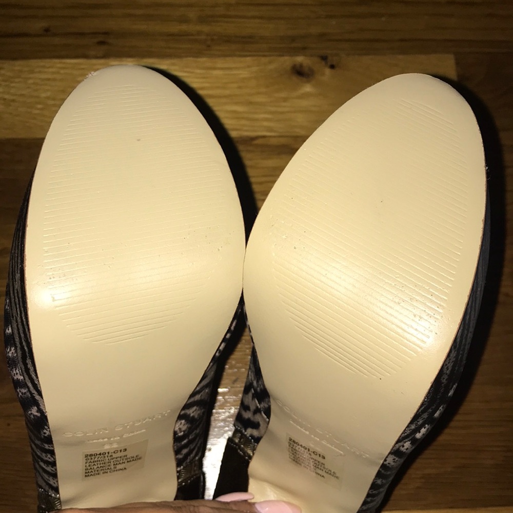 Colin Stuart Zebra Print Heels Size 9b - image 4